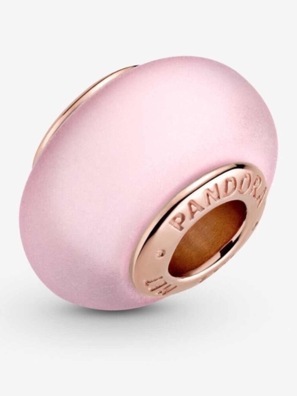 Pandora Rose Gold & Soft Pink Murano Glass Charm